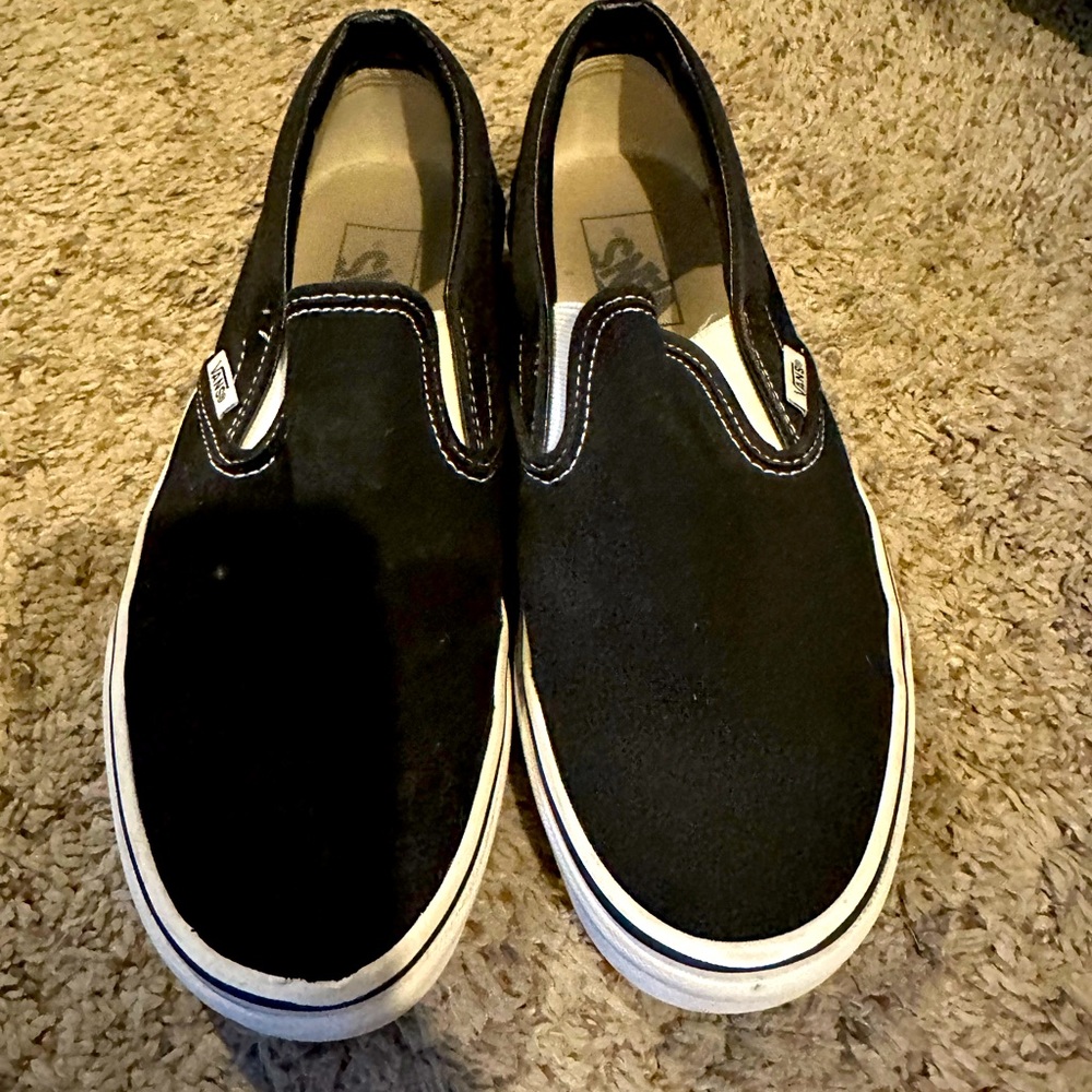 Vans-Black and white slip on for either man or woman
